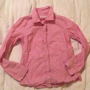 77Kids Pink Striped Button Down Shirt Size S